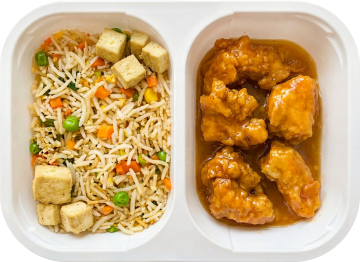 Orange chicken with fried rice
