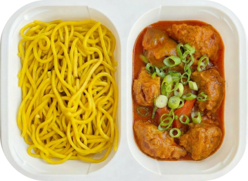Szechuan style Kung Pao chicken with asian noodles